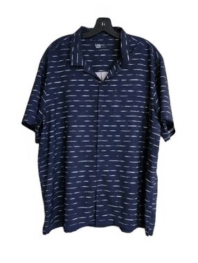 VRST Navy Blue Short Sleeve Button Up Shirt Mens XL Lightweight Casual